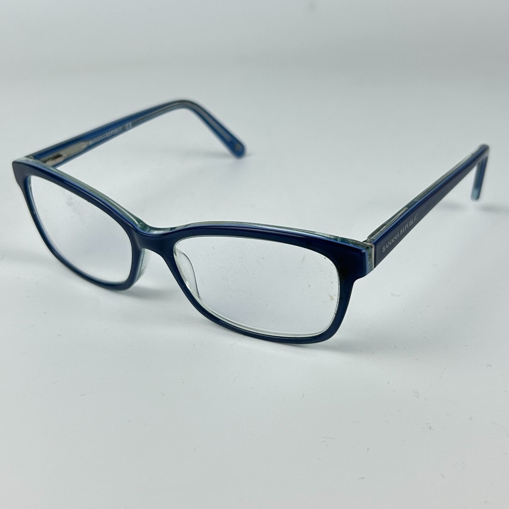 Banana Republic Khole 1U1 Unisex Eyeglasses Frame Blue Cat Eye Full Rim‎ 135 mm